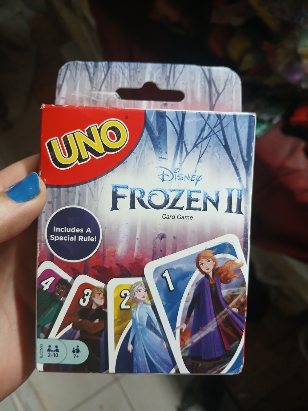 Mattel UNO Disney Frozen II Card Game - Blue, Red, Yellow, Purple